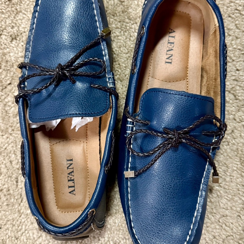 Alfani Men's Blue Loafers - Picture 3 of 7